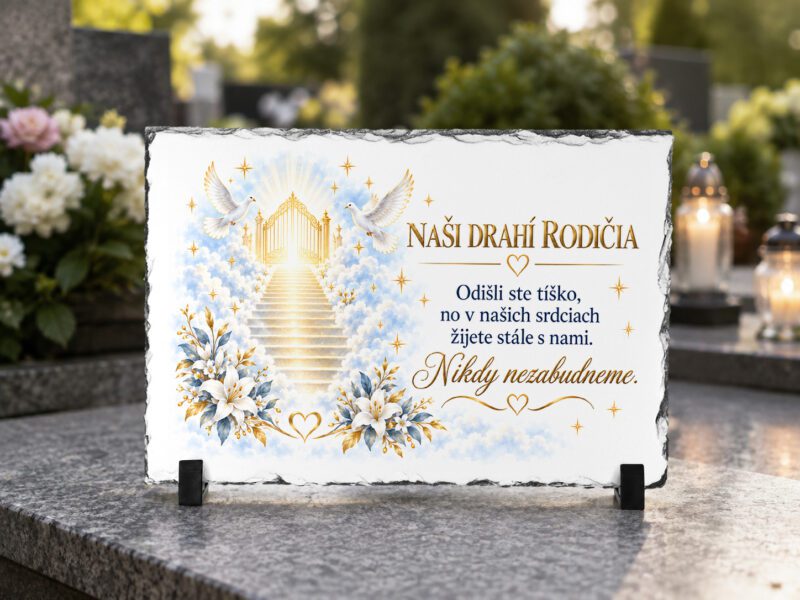 Domov 7 Personalizovaný spomienkový kameň pre rodičov – Naši drahí rodičia