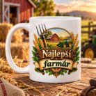 Hrnček Najlepší farmár s motívom traktora a farmy – 300 ml
