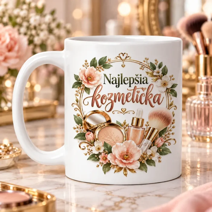 Hrnček Najlepšia kozmetička s beauty motívom – 300 ml (2) Hrnček Najlepšia kozmetička s beauty motívom – 300 ml (2)